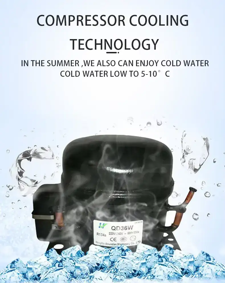 Glass Display Panel Desktop Water Dispenser